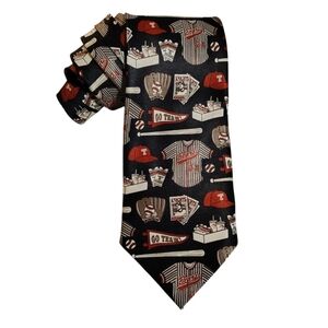 Vintage Addiction Baseball Fanatic Sport Tie